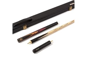 BCE Unisex Bhc-3ukam BCE Heritage Sapele Mahogany Cut Cue 145cm 9 5mm tip with 15cm extension and hard case, black butt/ natural wood shaft, 57 UK