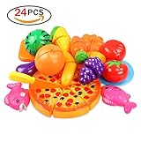 Kitchen Toy Fruit Vegetables Cutting Pretend Play Kit For Kid Preschool Educatio