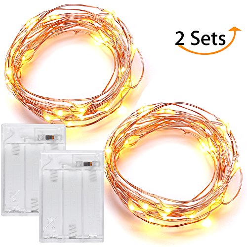 spécifications Guirlande lumineuse fil en cuivre Noël, Kingland 30 LEDs 3 mètres, Alimenté par pile AA, Étanche IP65, Idéale pour décoration, DIY, Noël, Mariage, Soirée, Maison, Jardin (blanc chaud) - Ensemble 2PCS