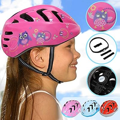 Physionics Casque de Vélo Enfants | Taille 52 - 56 cm, Confortable avec son Rembourrage et Système d'aération, Couleur au choix | Casque de Sport pour BMX, Skateboard, Roller, Skating, Cyclisme