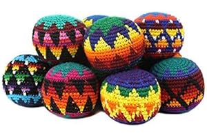 AWEHIRU Peruvian Arts Hacky Sack - Juego de 6 bolsas de colores surtidos