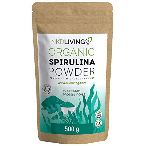 Polvo de Spirulina ORGÁNICO 500g | Soil Association Organic Certified