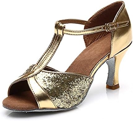 JINFENGKAI Women's Latin Salsa Dance Shoes Style 259
