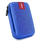 TIZUM External Hard Drive Case for 2.5-inch Hard Drive - Double Padded (Blue)