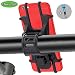 Produktbild Fahrrad Handyhalterung, Bothink Universal Verstellbarer Handyhalter für Fahrrad Motorrad, Silikon fahrradhalterung Handy Fahrradhalter für Telefone Mit 4-6 Zoll (Schwarz 1+1)