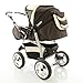 Chilly Kids iCaddy Pram & Pushchair (raincover, mosquito net, beverage tray, changing pad) 15 Pink & Leopard