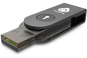 Thetis Pro-A FIDO2-Sicherheitsschlüssel-Passkey-Gerät mit USB A und NFC, TOTP/HOTP-Authentifikator-App, FIDO 2.0 Zwei-Faktor-Authentifizierung 2FA MFA, funktioniert mit Windows/macOS/Linux/Gmail