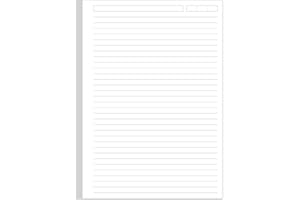 YARIDAR Unpunched Lined Refill Paper - A5 Loose Leaf Paper for Ring Binder/Discbound Notebook Planner Inserts, 100 Sheets/200 Pages,100gsm Ruled White Pages, 5.8" x 8.25”