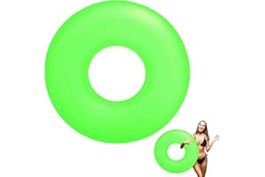 POPOYU Bouée Adulte Vert Bouée Géante 91cm pour 12+ Ans, Gonflable Inflateable pour Piscine, Bouée Gonflable de Tube, Anneau de Natation, Radeau Gonflable, Décoration pour Fête Plage Partie Jeux Vacances