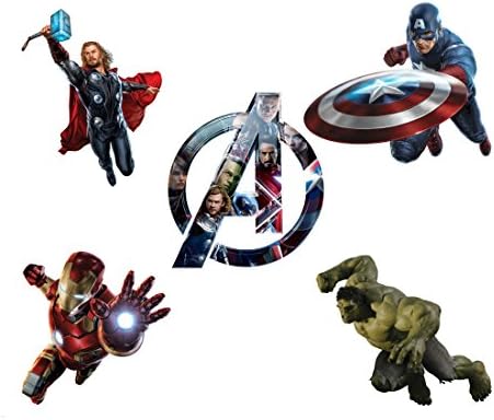 Various Marvel &amp; Minions Wall sticker Vinyl wall art 2 SIZES for cars bikes caravans homes Customise4U™ (700mm, avengers multi pack)