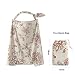 GWELL Cotton Printed Breast Feeding Scarf Nursing Covers Breastfeeding Apron Shawl with Front Pocket