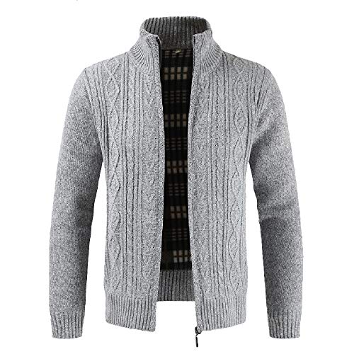 Preisvergleich Produktbild Oliviavan,Sweatjacke mit Kapuze Mantel Business Kleidung coolen Steppjacke Mode Männer Herbst Winter Casaul Zipper Jacke Stricken Strickjacke Langarm Mantel