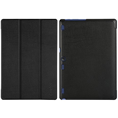 EasyAcc Lenovo Tab 2 A10-70 / Lenovo TAB3 10 Plus / Tab 2 A10-30 Hülle, Ultra Dünn Hochwertiges PU Leder Case – mit Standfunktion und Automatischem Schlaf Funktion für Lenovo TAB3 10 Plus/ Tab 3 10 Business/ Tab 2 A10-70/ A10-70F/ A10-70L / Tab 2 A10-30/ A10-30F/ A10-30L (Schwarz, Kunstleder, Ultra Dünn) - 9