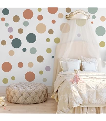 Adesivi Murali Arcobaleno E Pois - 76 Fogli PVC, Per Cameretta Bambini, Facili Da Applicare - Foto 12