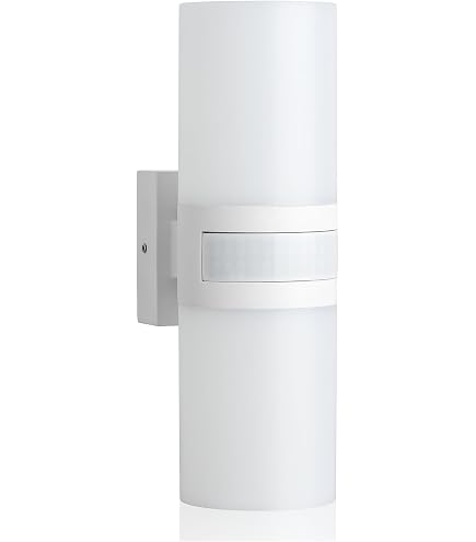 Konstsmide Brindisi IP54 Wall Light In Black With Motion Sensor