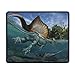 Produktbild Whecom Spinosaurus Dinosaur Swimming Non-Slip Unique Designs Gaming Gaming Mauspad Black Cloth Rectangle Mousepad Art Natural Rubber Mouse Mat with Stitched Edges 9.8x11.8 Inch