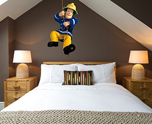 Feuerwehrmann Sam Kinder Wandaufkleber Wandüber Wall Art Wand Tattoo Customise4U™ (70cm fireman sam) - 2