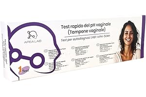 AREA LAB Test Rapido pH Vaginale | Tampone per Diagnosi Equilibrio Flora Batterica e Salute Intima | Rileva Squilibri, Vaginosi Batterica e Infezioni | Monouso e Sterile | CE | Registrato Ministero Salute