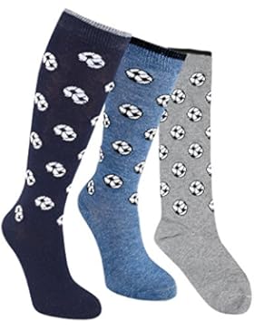 Vitasox Kinder Kniestrümpfe Socken Baumwolle Fußball-Motiv Jungen Kinderkniestrümpfe Jungenkniestrümpfe ohne Naht...