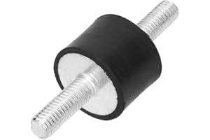 HILILAND Supporti in gomma 4 pezzi, Silentblock cilindrico antivibrante in gomma M6 con ammortizzatori a doppia vite per bobine di barche per auto(VV20*15 M6*18)