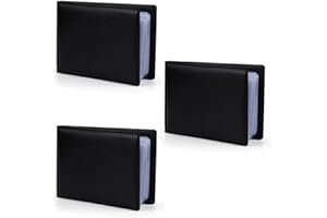 JYNXOR 3 pcs Porte Cartes de Visite pour 40 Cartes, rangement carte de Visite polyvalent, avec Intérieur Transparent, rangement carte de Visite à usage personnel, carnet de cartes de visite polyvalent