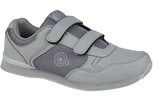 Dek Mens Drive Trainer Style Touch Fastening Bowling Shoes Grey