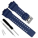 Ersatzarmband aus Naturharz für Casio G-Shock Herren-Armbanduhr GD120/GA-100/GA-110/GA-100C (Navy Blue)