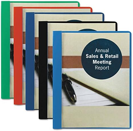 Smead® - Poly Report Cover, Tang Clip, Letter, 1/2" Capacity, Clear/Blue, 25/Box - Sold As 1 Box - Classic premium embossed coated stock with clear poly front allows full view of title page.