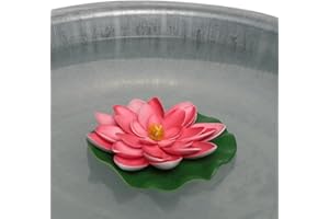 itsisa Seerose für Schwimmschale pink D:10 cm, als Teich Deko, Deko für Vogeltränke etc. - Schwimmblüte, Schwimmkerzen