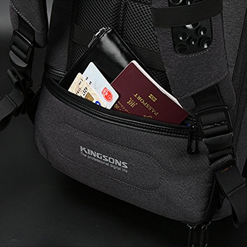 Fresion Anti-diebstahl Laptop Rucksack mit USB Ladeanschluss Wasserdicht Business Taschen Rucks  cke f  r Herren Damen Arbeit Reisen Schule bis zu 15 
