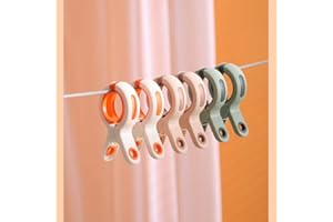 YUSHOW 6 Stücke Große Badetuch Klammern Winddicht Strandtuch Clips Kunststoff Wäscheklammern HandtuchhalterWinddicht Klammern auf Strand und Sonnenliegen für Liege Pool Stuhl Wäsche Quilt (6 Mix-Farben)