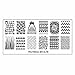 Bundle Monster 5pc Polynesian Themed Nail Art Design Rectangular XL Stamping Plates-Polynesia Tribal