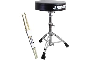 Sonor - Sgabello per batteria DT 270 e 1 paio di bacchette Keepdrum