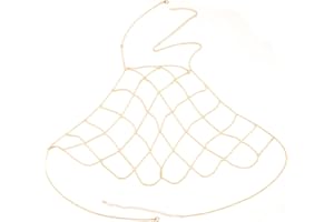DULSPUE Body chain Sexy Mesh Made - 1 Pz Catena Petto Fatta A Mano Golden Beach Show Gioielli Bikini Corpo Accessorio Corpo, Canotta A Rete Nera Sintetica, Gioielli Per Il Corpo In Cristallo