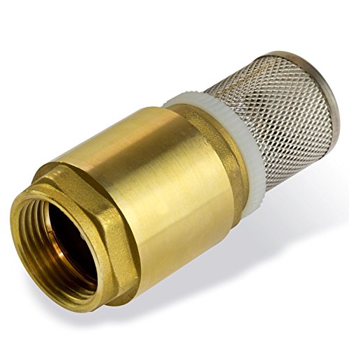 Stabilo-Sanitaer Messing Fussventil 1 1/ 2 Zoll DN40 Innengewinde Ansaugfilter Saugfilter Rückschlagventil Saugkorb - 2
