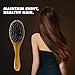 Boar Bristle Hair Brush - Natural Wooden Bamboo Handle Best for Styling, Straightening, Detangling or to Set Thick, Thin, Fine, Straight, Curly, Wavy, Long, Short, Dry, or Damaged Hair on Men or Women