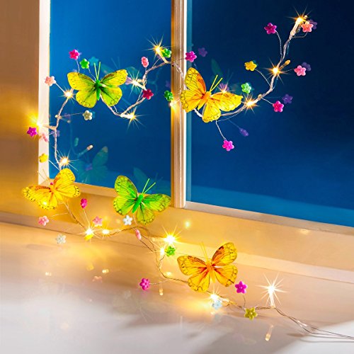 Preisvergleich Produktbild Lichterkette "Sommer" Sommerbeleuchtung Indoorbeleuchtung Outdoorbeleuchtung Schmetterlingskette Partybeleuchtung Gartenbeleuchtung
