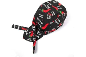 VORCOOL Gorro de Cocinero Bandana Gorro de Gorro de Carnicero con Correa Ajustable