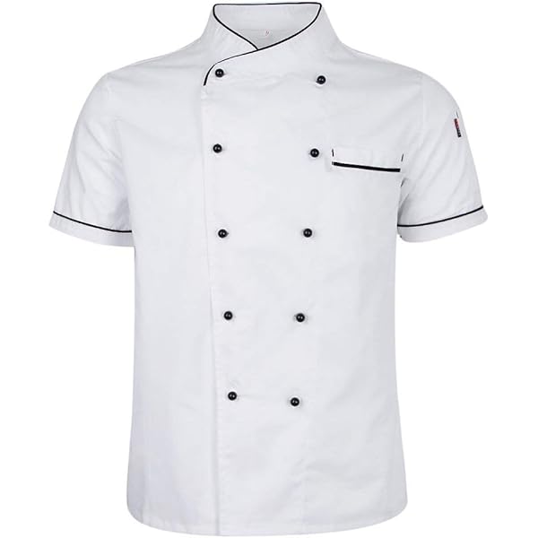 Giacca Da Cuoco Mezza Manica - 100% Cotone, Bianca, Bottoni Estraibili - Foto 2