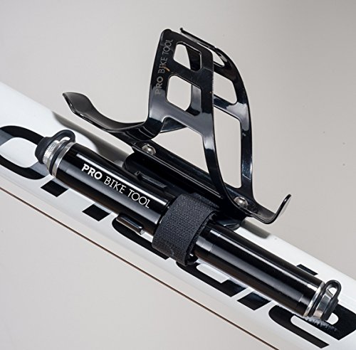 Mini Fahrradpumpe. Hoher Druck, zuverlässig, kompakt & leichte Rahmenpumpe. Für Presta und Schrader Ventile ohne umzustellen. Beste Qualität und Leistung. Handpumpe für Rennrad, Mountainbike Fahrrad & BMX-Reifen. Lebenslange Garantie. (schwarz) - 6