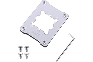 YOUNG WOLF Supporto CPU AM5 Anti-Bending Contatto Cornice con 4 viti, 1 Cacciavite, 1 x telaio di fissaggio antipiegatura correttivo per dissipazione del calore 75 x 56 mm (argento)