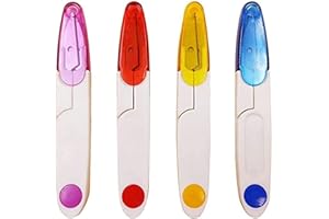 ZIRANEE Coupe Fil Couture,4 PCS Cisailles à Coudre pour Couper Le Fil avec Couvercle Coupe-Fil à Coudre Cisailles à Fil en Forme de U en Plastique pour Couture sur Mesure à Broder DIY