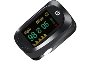 GAWENTINY Pulsoximeter, Oximeter zur Messung der Blutsauerstoffsättigung, Fingerpulsoximeter mit LED-Anzeige. Für Kinder, Erwachsene, ältere Menschen, Familien und Krankenhäuser (Schwarz)