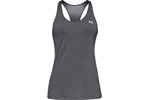 Under Armour Women UA Heatgear Racer, Tight-Fit Women's Vest with Soft Feel, Sleek Women's Sleeveless T-Shirt with Graphic Design