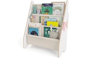 MAMOI® Libreria verticale per bambini, Porta libri in legno naturale, Scaffale librerie bambino, Mobile bambini ana design moderno scandinavo