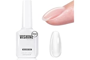 Vishine Gel de Construction UV–16ml Builder Gel 8 en 1 Couleur Transparent pour Extension d’Ongles et Modelage, Renforcement des Ongles Cassés Manucure Réparatrice UV/LED Nail Art Ongles - H021