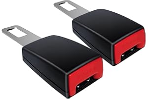 Laihur Seat Buckle Adjustable Seat Accessories 2 Pcs Red Fixing Strap,Suitable for Most Vehicles Models