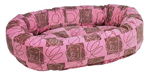 Diamond-Microvelvet-Donut-Bed-Tickled-Pink-X-Large-50-x-36-x-9-in