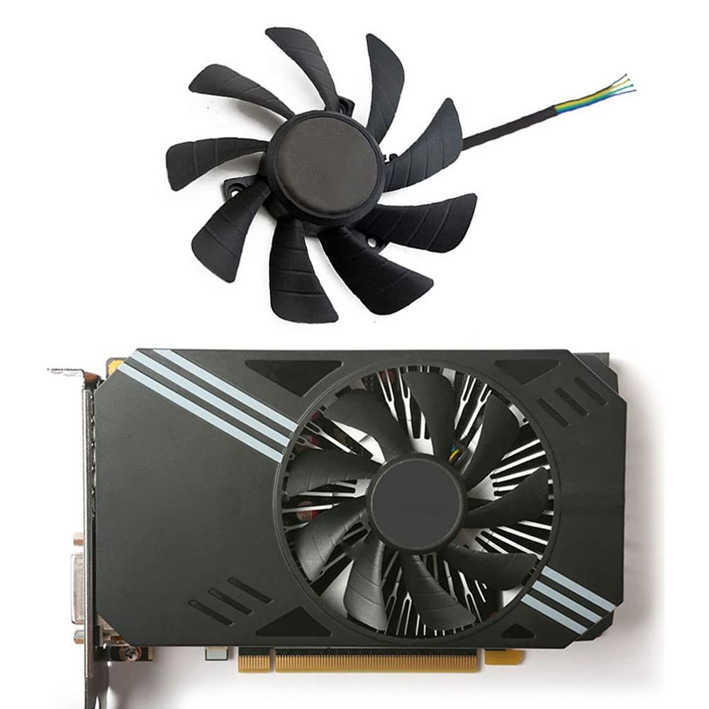 Jzwefdo 85MM Graphics Card Fan T129215SH - 87x85x85mm, 3W, 12V, 62dB, Compatible with Desktop & Laptop, Zotac GeForce 1060 Mini Graphic Card Cooler
