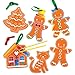 Produktbild Bastelset für Kratzbild-Anhänger "Lebkuchen" für Kinder zum Basteln und Verzieren zu Weihnachten – Kreatives Bastelset für die Weihnachtszeit (8 Stück)